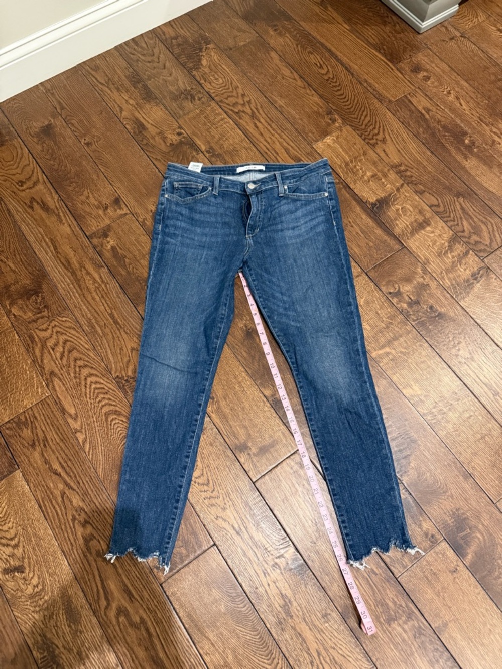 Joes Dark Blue Ankle Skinny Jeans with Raw Hem